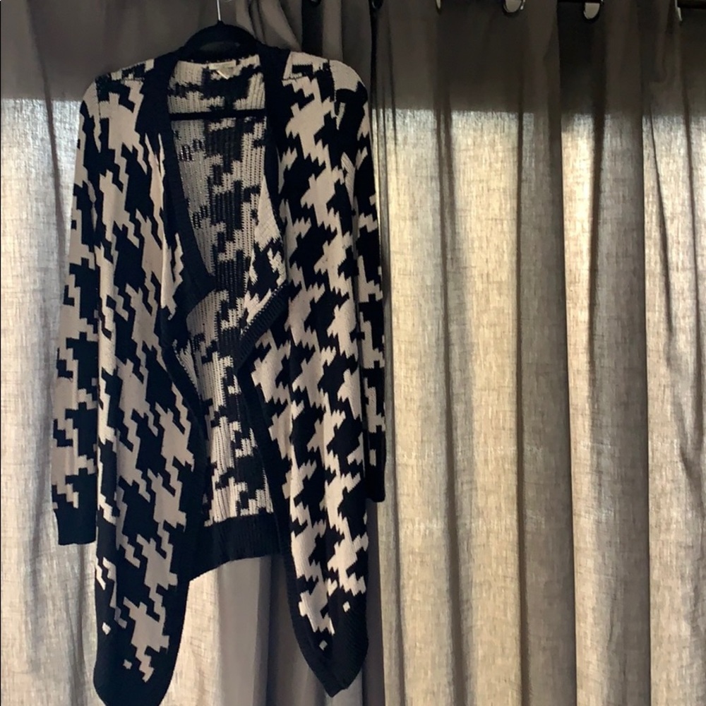 Black and white cardigan